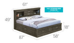 Glory Furniture - Louis Phillipe - Bookcase Storage Bed