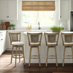 Isla - 26" Putty Brown Counter Height Rubberwood Swivel Barstool
