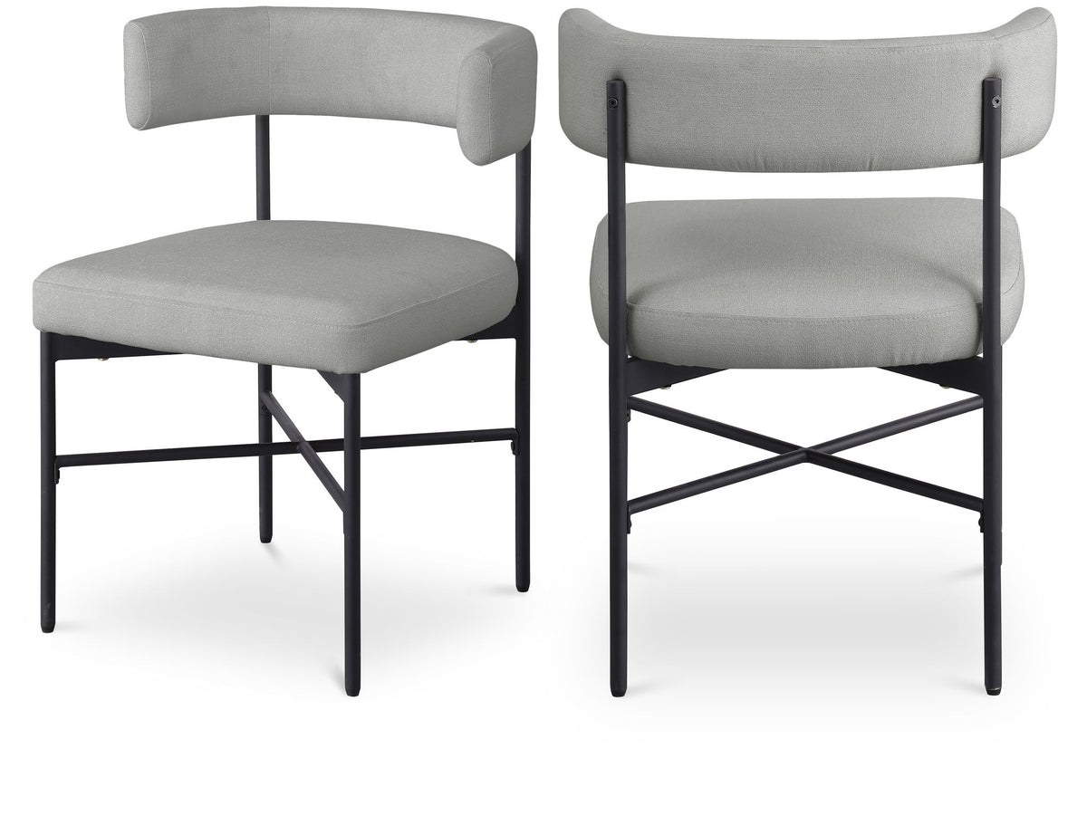 Rivage - Durable Dining Chair With Black Frame (Set of 2)