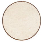 Eleana - Marble Top Round End Table - Medium Wood