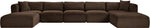 Shaggy - 7 Piece Modular Sectional With 2 Ottomans