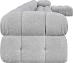 Ames - 7 Piece Boucle Fabric Modular L-Shaped Sectional
