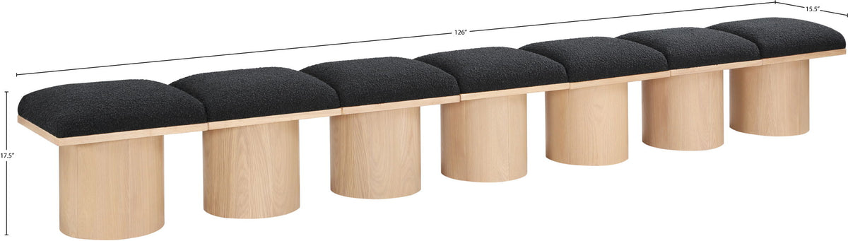 Pavilion - 7 Piece Modular Bench With Natural Base