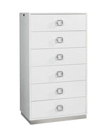 Victoria Modern White Crocodile Lacquer 6-Drawer Chest by VIG Furniture - View 1