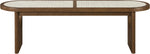 Canovia - Solid Wood And Faux Cane Bench