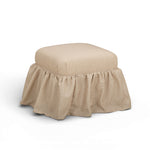 Gertrude - Performance Linen Skirted Ottoman - Yellow