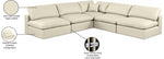 Comfy - 5 Piece Faux Leather Modular Corner Armless Sectional