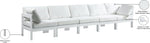 Nizuc - Outdoor Patio 5 Seat Modular Sofa With White Frame