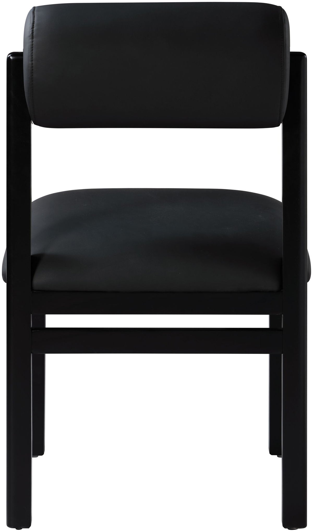 Roundhill - Faux Leather Dining Chair (Set of 2) - Black Frame
