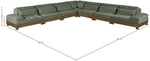Turin - Chenille Fabric Upholstered Modular Sectional - Green