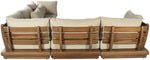 Mirella - 5 Piece Water Resistant Fabric Upholstered Outdoor Patio Modular Sectional