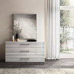 Mia - Dresser - White / Gray / Silver