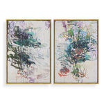Wisteria Pond - Framed Canvases (Set of 2) - Green / Blue