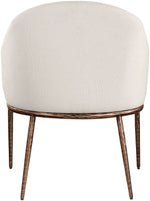 Ferro - Upholstered Dining Arm Chair With Brushed Bronze Legs
