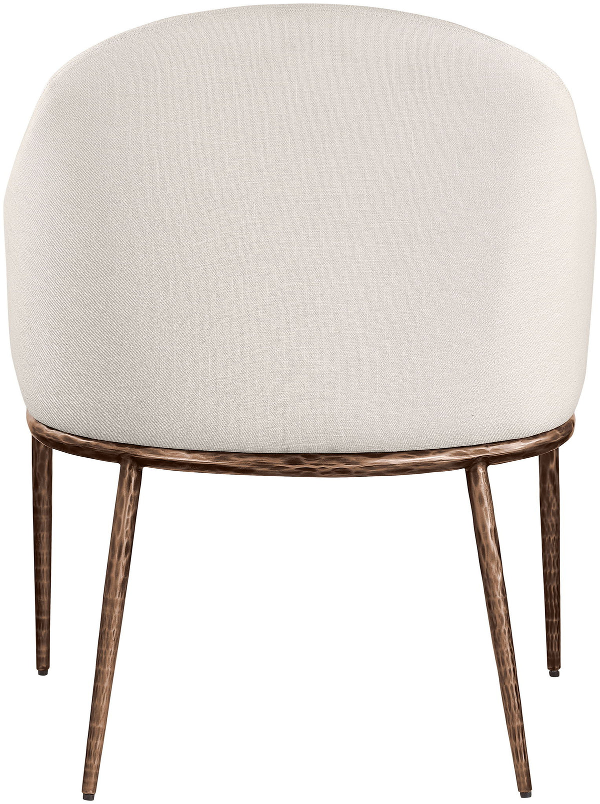 Ferro - Upholstered Dining Arm Chair With Brushed Bronze Legs