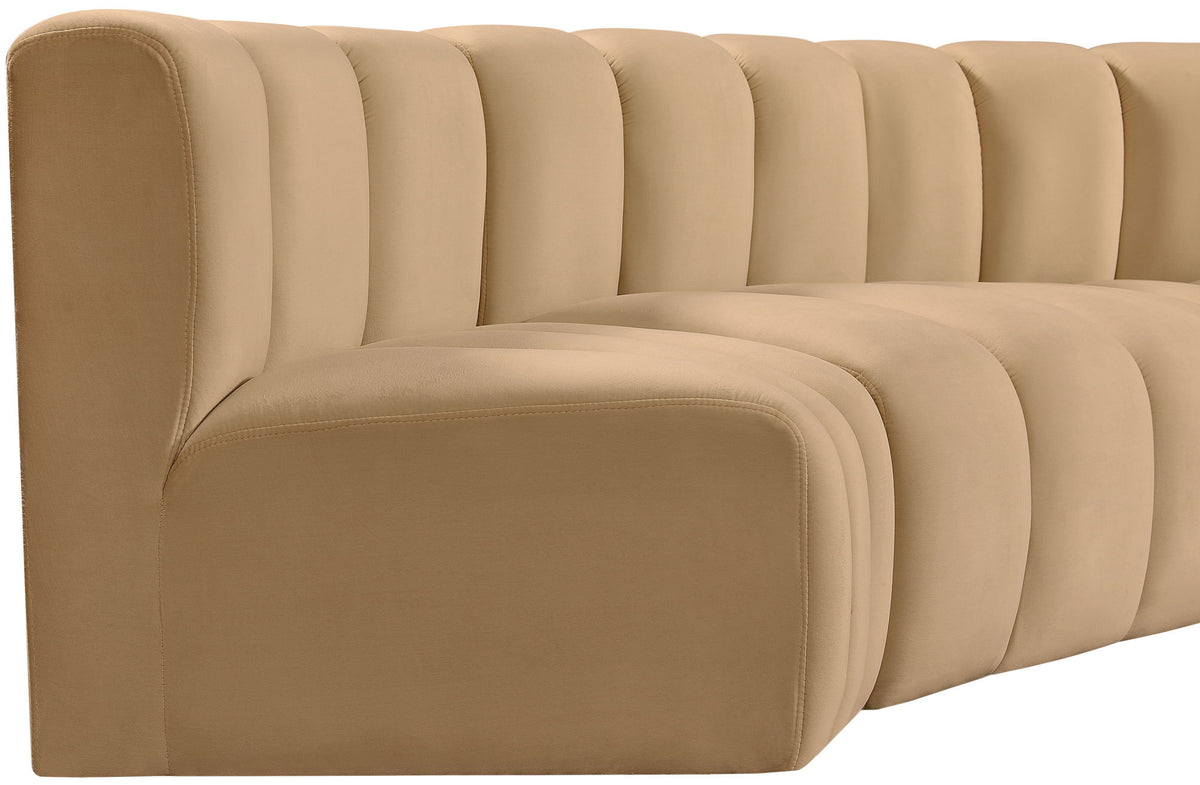 Arc - Velvet 8 Piece U-Shaped Modular Sofa