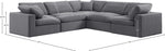 Comfy - 5 Piece Velvet Modular Corner Sectional