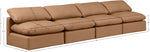 Indulge - Faux Leather 4 Seat Modular Armless Sofa