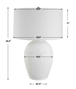 Reyna - Chalk Table Lamp - White