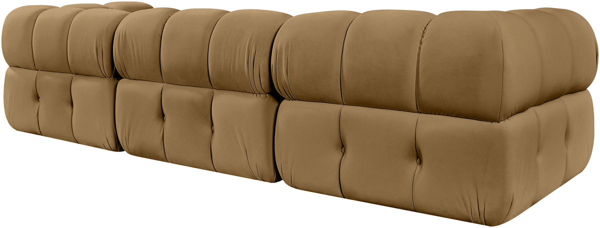 Orin - Velvet Performance Fabric Upholstered 3 Piece Modular Sofa