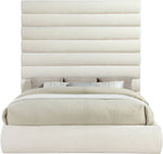 Adam - Chenille Fabric Bed With 89" Headboard