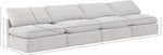 Indulge - Velvet 4 Seat Modular Armless Sofa
