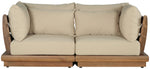 Mirella - 2 Piece Water Resistant Fabric 76" Upholstered Outdoor Patio Modular Loveseat