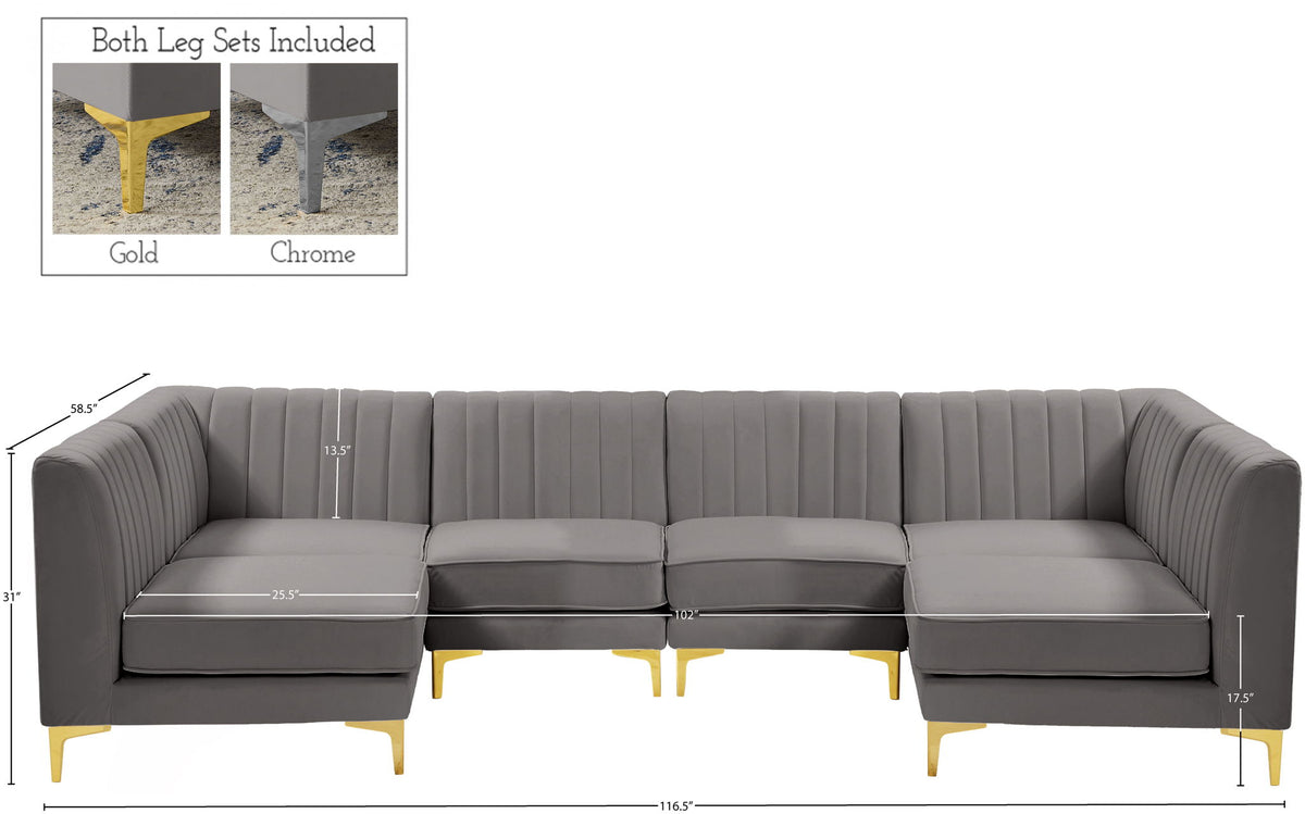 Alina - 6 Piece Modular U-Shaped Sectional