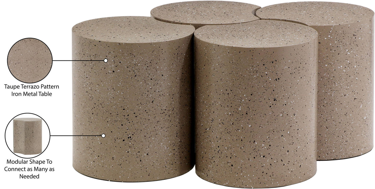 Dimple - 4 Piece Modular Coffee Table - Terazzo Finish