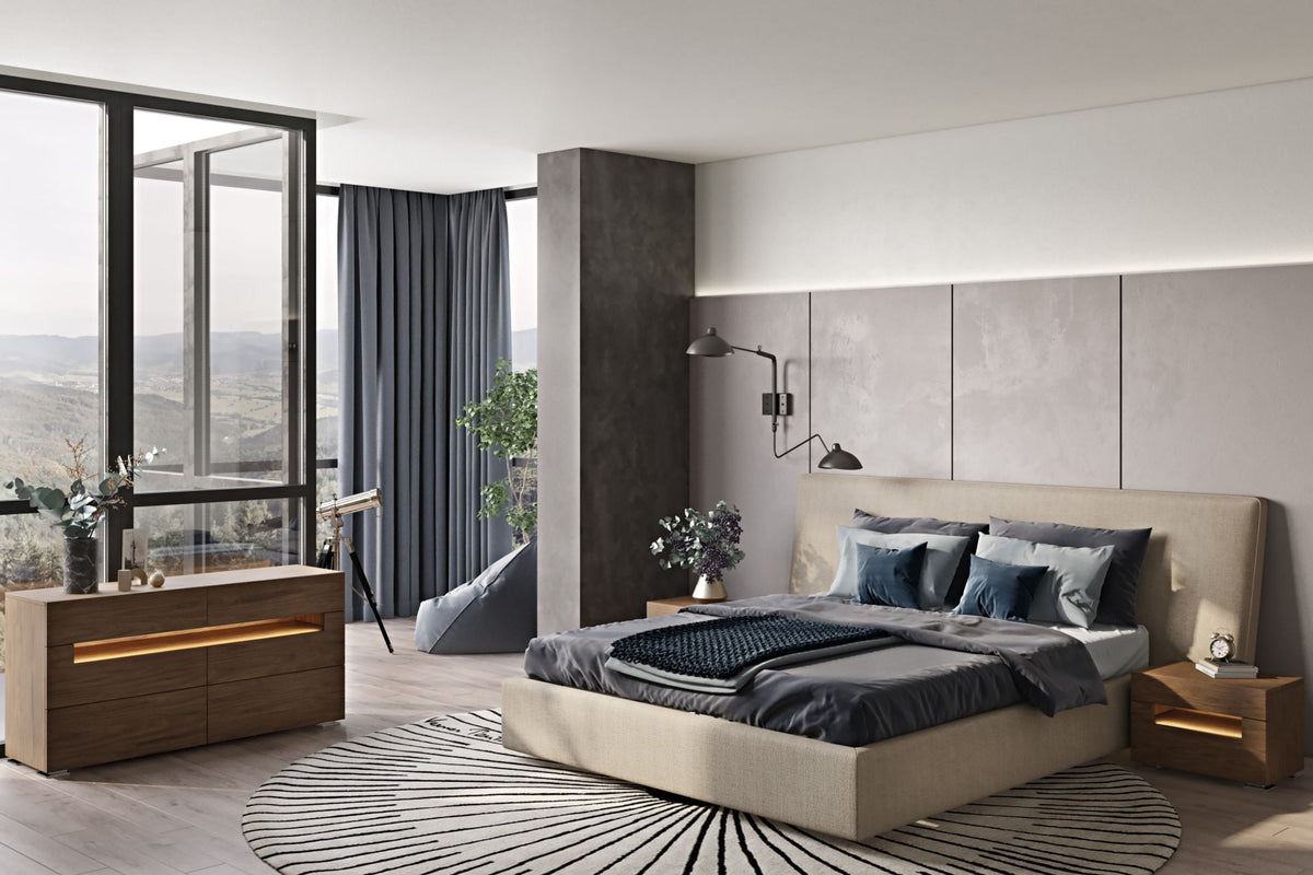 Brittany - Modern Beige Fabric Bed by VIG Furniture - View 6