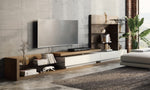 Jefferson Mid-Century Walnut and White High Gloss Entertainment Center by VIG Furniture - View 3