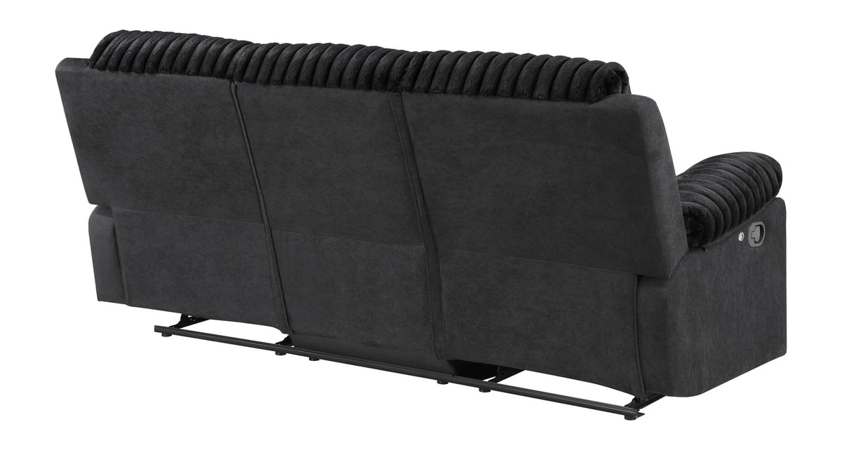 Glory Furniture - Plush - Reclining Sofa With Table And LED Belt