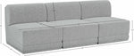 Ollie - 3 Seat Armless Modular Sofa