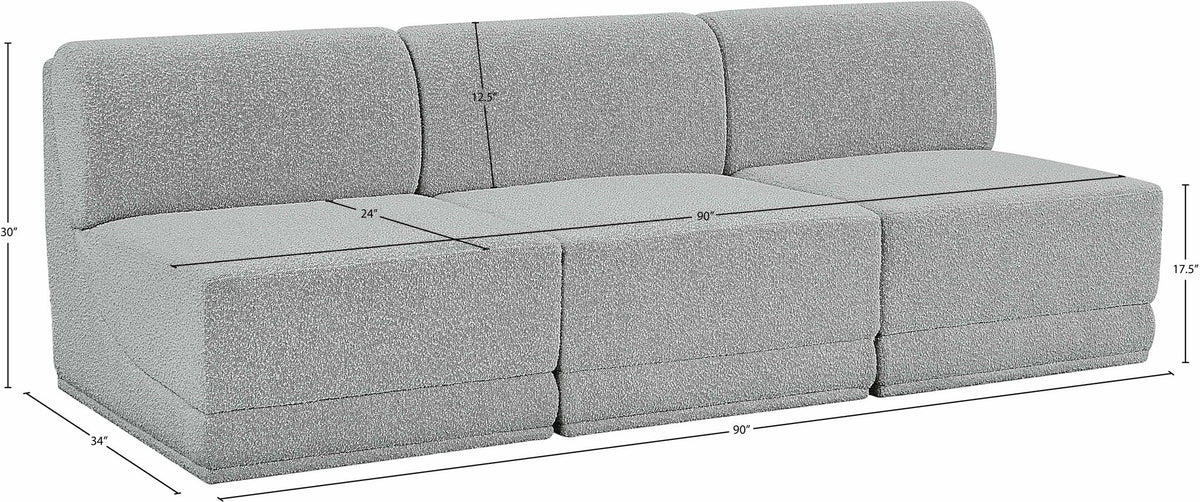 Ollie - 3 Seat Armless Modular Sofa