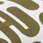 Arielle - Embroidered Bench - Olive / White