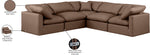 Indulge - Faux Leather 5 Piece Modular Corner Sectional