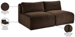 Shaggy - 2 Seat Modular Armless Sofa