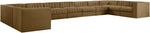 Rummi - Velvet Performance Fabric Upholstered 11 Piece Modular Sectional