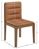 Ellis - Vegan Leather Upholstered Dining Chair (Set of 2) - Brown Base