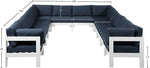 Nizuc - Outdoor Patio 12 Piece Modular Sectional With White Frame