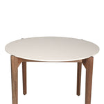 Cove - 42" Round Superstone Outdoor Dining Table, Seats 4 - White & Eucalyptus