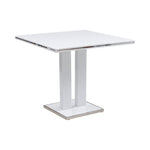 Amanda - Modern Contemporary Square Wood 42" Pedestal Base Dining Table Seats Up To 4 - White