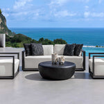 Remsen - Outdoor Sofa - Black / Oyster