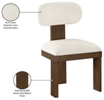 Timbra - Linen Textured Fabric Upholstered Dining Chair (Set of 2) - Walnut Base