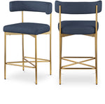 Rivage - Durable Stool With Gold Frame (Set of 2)