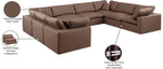 Comfy - 8 Piece Faux Leather Modular Sectional