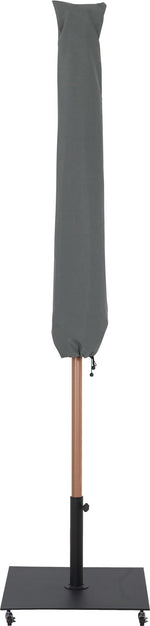 Amalfi - Aluminum Patio Umbrella - Black Base / Light Brown Pole