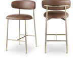 Lupita - Counter Stool With Brushed Gold Frame (Set of 2)