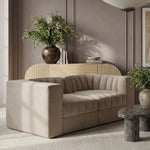 Rummi - Velvet Performance Fabric Upholstered 2 Piece Modular Loveseat