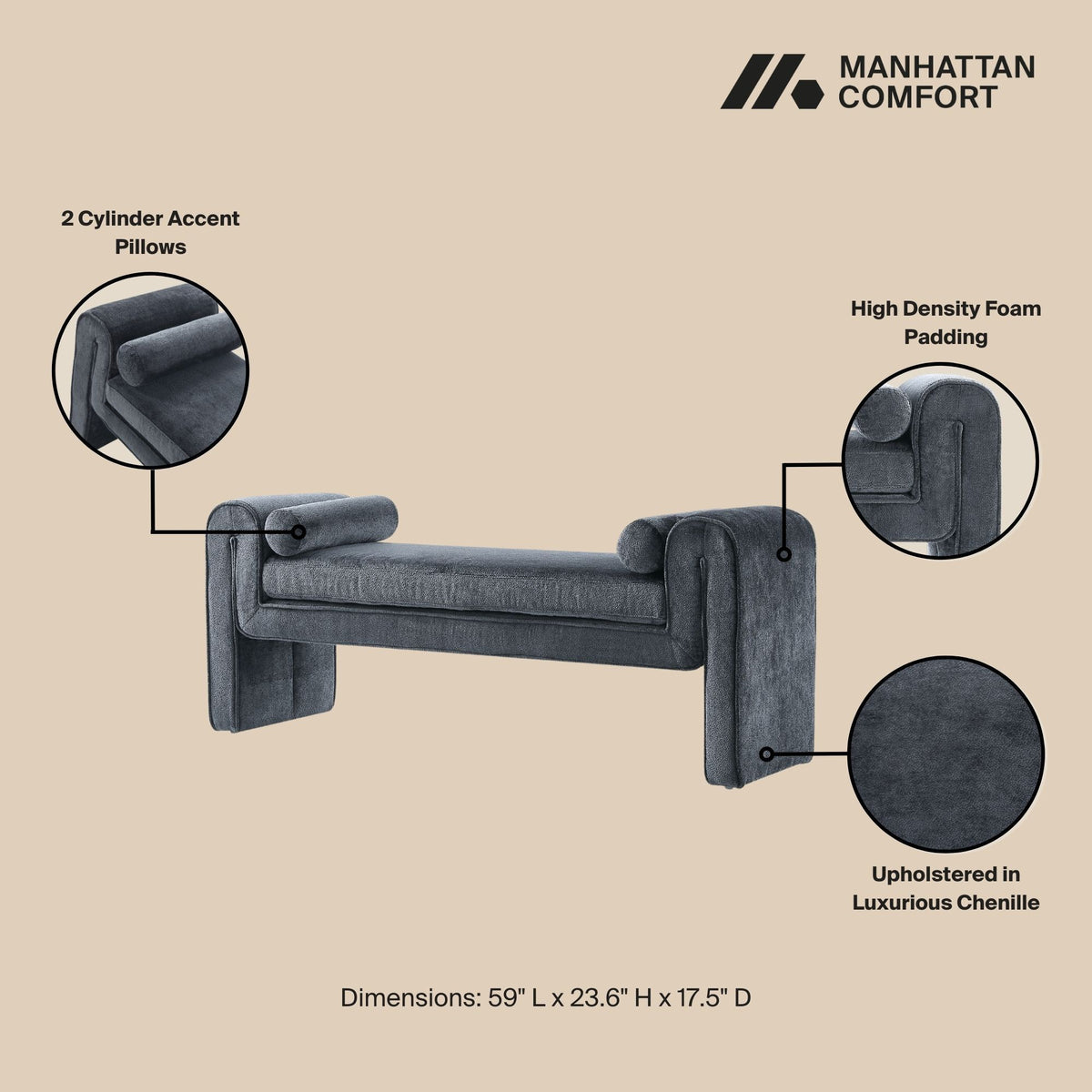 Manhattan Concord - Accent Bench